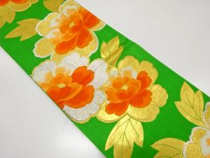 アンティーク　牡丹模様織り出し袋帯（材料）